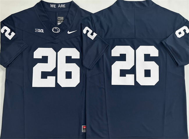 Men's Penn State Nittany Lions #26 Saquon Barkley Navy 2024 F.U.S.E. No Name Stitched Jersey